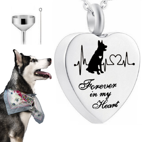 Dog lost heart shape - dog, urn