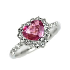 2 Ct Heart Cut Pink Sapphire