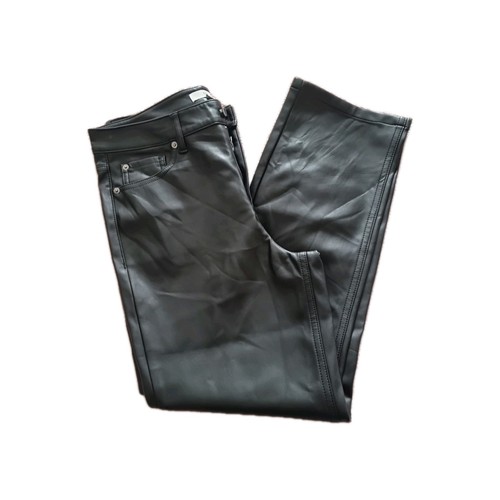 Black faux leather - black,
