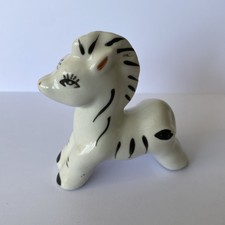 VINTAGE RETRO CUTE ZEBRA CERAMIC ORNAMENT FIGURE