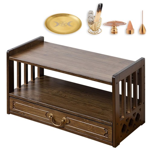 Altar table with drawer puja - table,