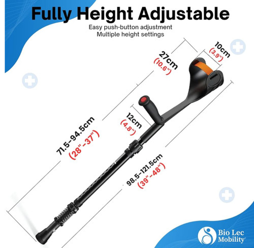 Shock absorbing elbow crutches - shock,