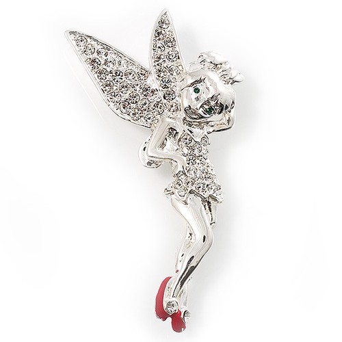 Swarovski crystal fairy brooch - fairy,