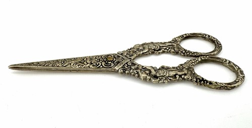 Antique silver grape shears - antique,