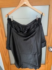 black satin feel pyjamas size 12/14 new