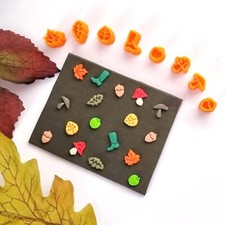 SET OF 8  🍁TINY AUTUMN FALL