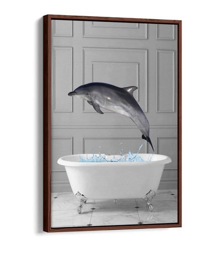 Dolphin bathtub panel wall - in,