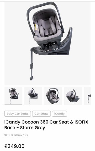 Icandy cocoon 360 car seat - car,