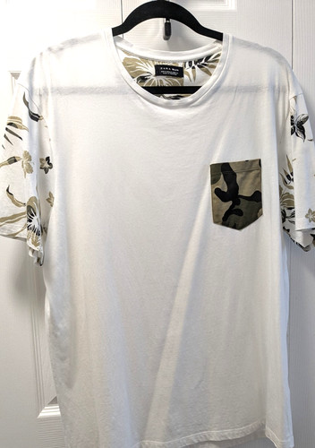 Zara men cotton shirt - t-shirt, size