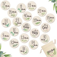 18 Pcs Wooden Pregnancy Week