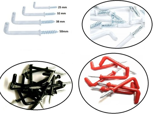 Cup hooks square screw - square, in