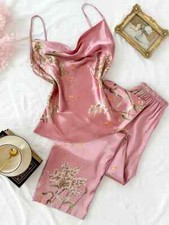 Ladies Women Satin Silk