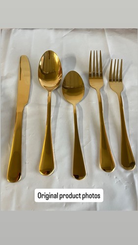 Flatware set gold - flatware, stainless