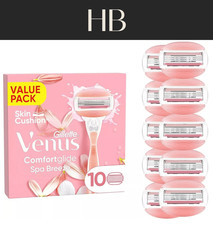Gillette Venus Comfortglide Spa Breeze Refill Razor Blade Cartridges 10 Pack