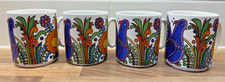 Villeroy & Boch Acapulco Mugs Coffee Cans Cups x 4 Retro 1970s Birds