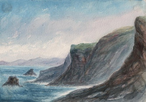 Coastline tintagel cornwall - tintagel,