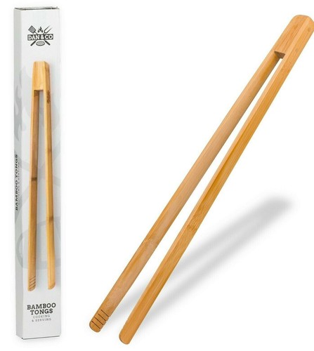 45cm long bamboo wooden - bamboo, tongs