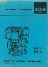 Hatz Engine E573 E673 Operators Manual