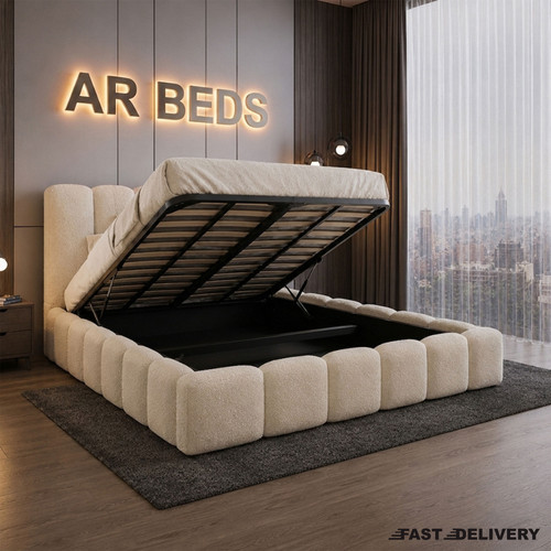 Luxury teddy boucle bed frame - teddy,