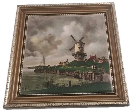 Ceramic windmill tile wall art - tile,