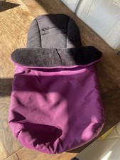 Purple & black footmuff for pushchair your baby