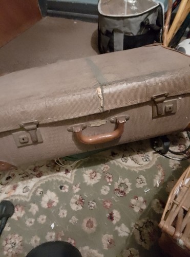Vintage luggage tan - 50's,