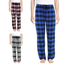 Mens Pyjamas Bottoms Flannel Check PJs Set Tartan Trousers Loungewear Pyjamas