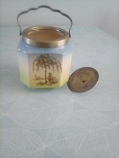 VINTAGE POTTERY BISCUIT BARREL, L & SONS HANLEY ENGLAND