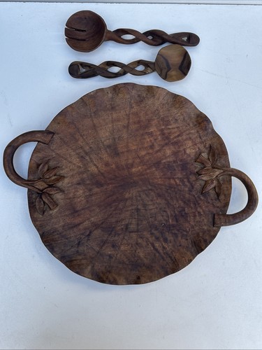 Vintage hand carved wooden - carved,
