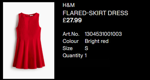 Red skater dress size s - size,