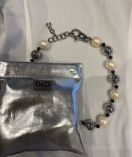 Dolce & Gabbana D&G, alternating pearl necklace, vintage, fashionable, mint