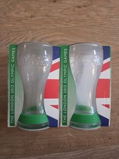 Coca Cola McDonald's London Olympics 2012  Glasses Set x2 Green Wrist Bands NEW