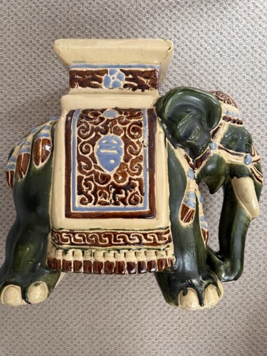 Vintage ceramic elephant plant - vintage,