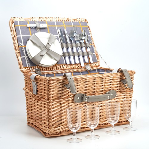 Wicker picnic basket for - picnic,