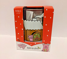 Percy Pig light up glass Tumbler Christmas Snowman Gift M&S Boxed