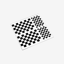 Checkered Flag Stickers x4 3"