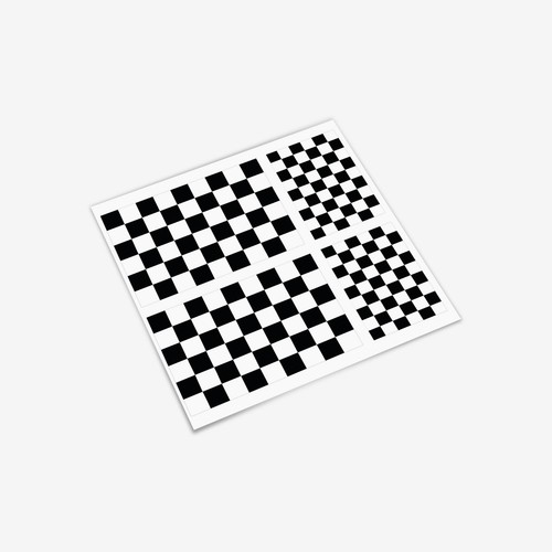 Checkered flag stickers - flag, x4
