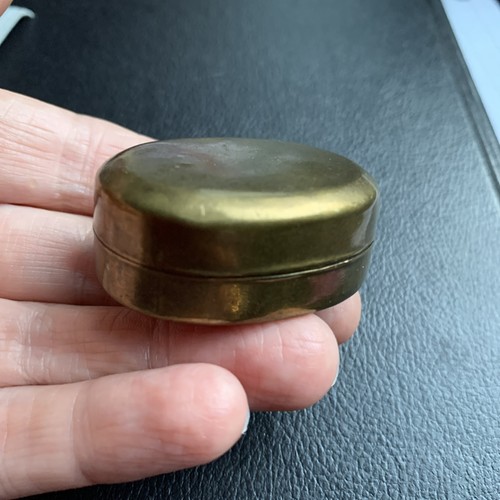 Antique brass miners snuff - antique,