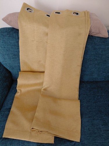 Ochre curtains 54 - curtains, 48"