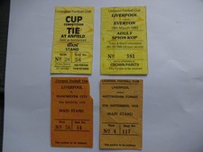 4 Liverpool Ticket Stubs -