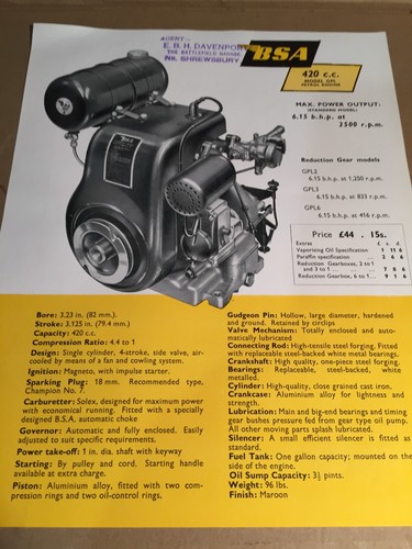 Bsa villers vintage - vintage, 892-10-5