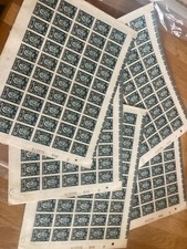 Belgium 1945 Coat of Arms 500 stamps in complete sheets of 100 stuck down £300