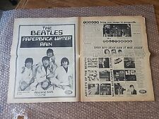 The Beatles 1st appearance of 'Butcher Cover' June 3, 1966 NME UK music issue vg