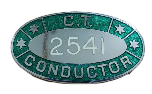 Vintage bus conductor badge - vintage, badge**