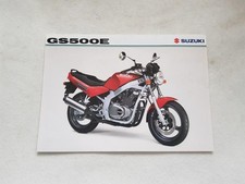SUZUKI GS500E Motorcycle Sales Spec Leaflet c1996 #MBGS500-LEAF