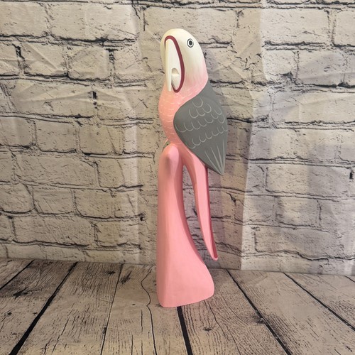 40cm bright pink parrot bird - 40cm,