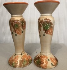Pair of Cream Autumnal Leaves