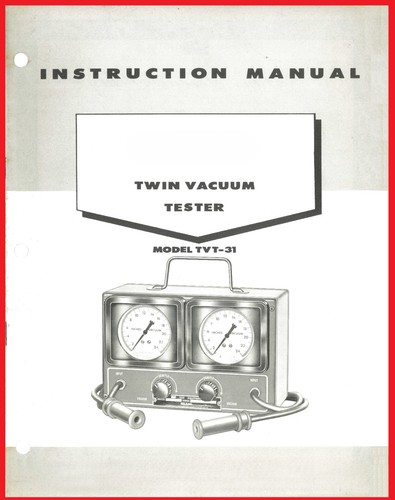 Sun twin vacuum tester - sun, model