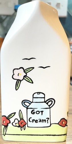 Decorative milk jug - , pottery