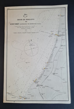 Antique 1909 nautical map -